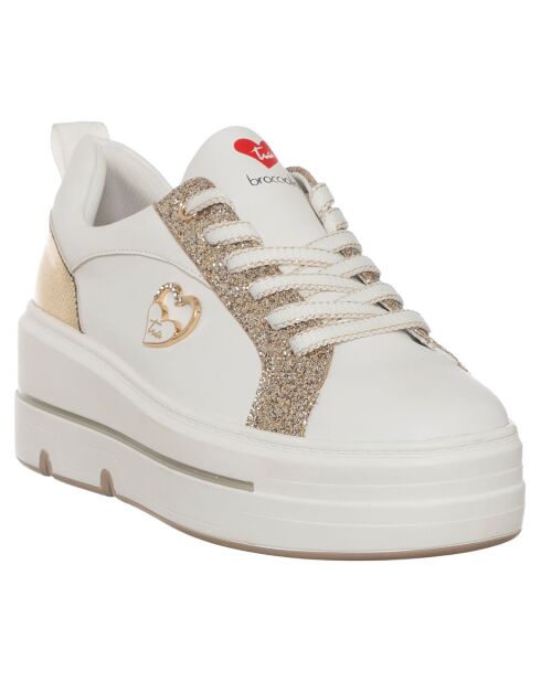 Baskets Giorgia blanc/doré