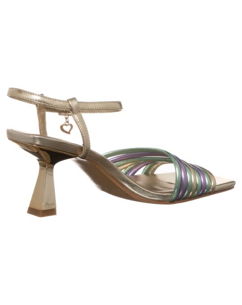 Sandales Costanza dorées - Talon 5 cm