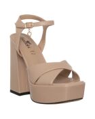 Sandales Fabiana beiges - Talon 13 cm