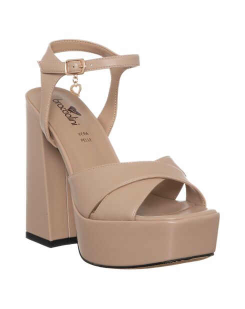 Beige sandalen van Fabiana - hak van 13 cm