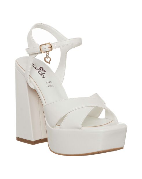 Sandales Fabiana blanches - Talon 13 cm