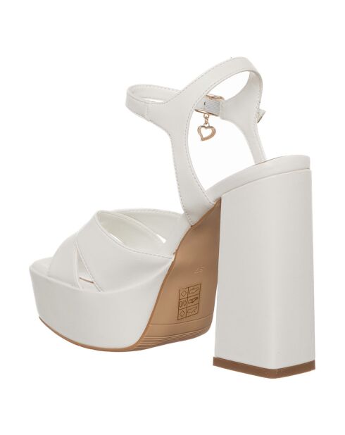 Sandales Fabiana blanches - Talon 13 cm