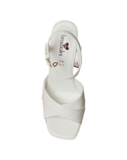 Sandales Fabiana blanches - Talon 13 cm