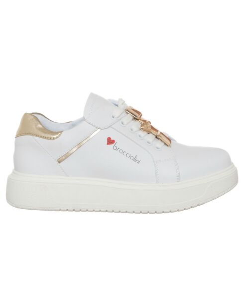Baskets Cecilia blanc/doré