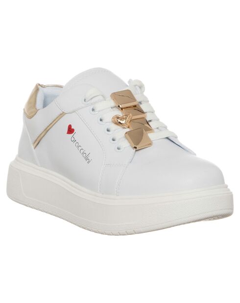 Baskets Cecilia blanc/doré