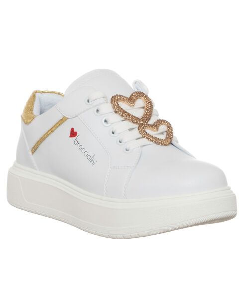 Baskets Cinzia blanc/doré