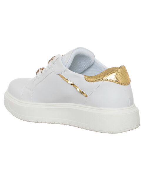 Baskets Cinzia blanc/doré