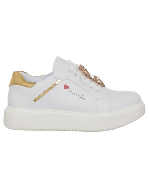 Baskets Cinzia blanc/doré