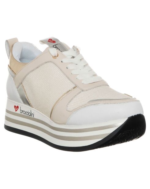 Baskets Clarissa blanc/doré