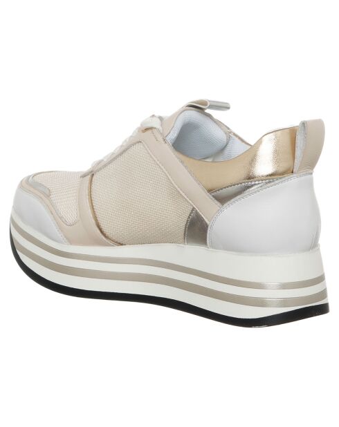 Baskets Clarissa blanc/doré