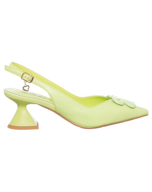 Slingbacks Manuella vertes - Talon 5 cm