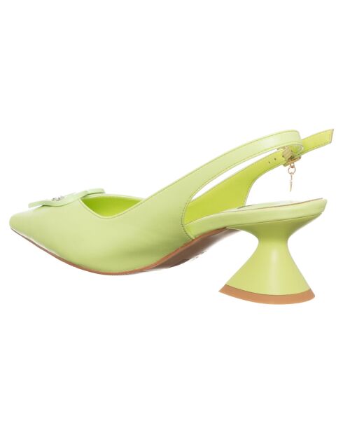 Slingbacks Manuella vertes - Talon 5 cm