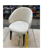 Défectueux - 2 Chaises Bentley blanc/noir - 48x86x58 cm