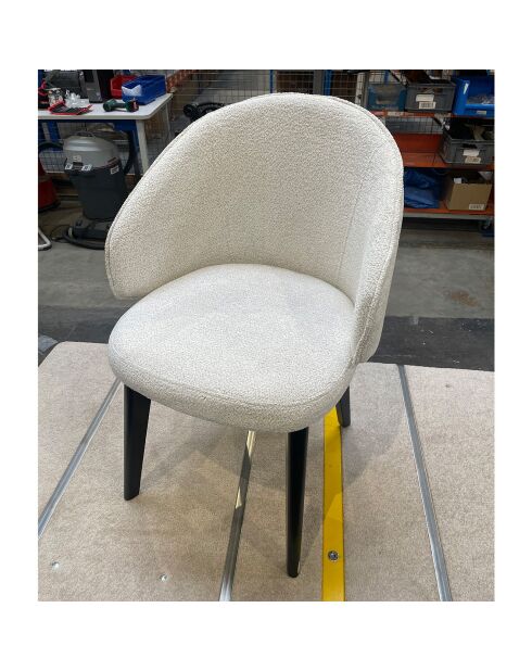 Défectueux - 2 Chaises Bentley blanc/noir - 48x86x58 cm