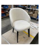 Défectueux - 2 Chaises Bentley blanc/noir - 48x86x58 cm