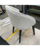 Défectueux - 2 Chaises Bentley blanc/noir - 48x86x58 cm