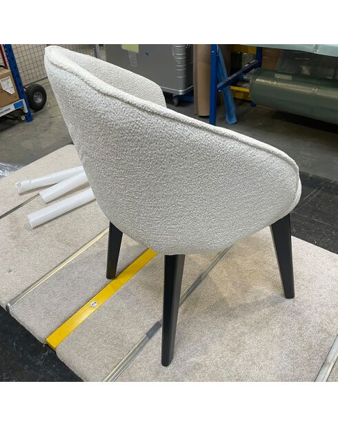 Défectueux - 2 Chaises Bentley blanc/noir - 48x86x58 cm