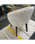 Défectueux - 2 Chaises Bentley blanc/noir - 48x86x58 cm