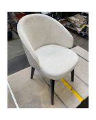 Défectueux - 2 Chaises Bentley blanc/noir - 48x86x58 cm
