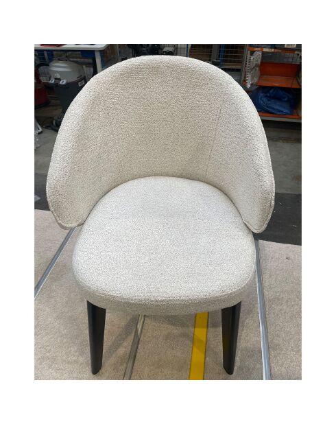 Défectueux - 2 Chaises Bentley blanc/noir - 48x86x58 cm