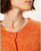 Gilet en Mohair & Laine mélangée Vahina abricot