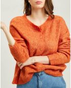 Gilet en Mohair & Laine mélangée Vahina abricot
