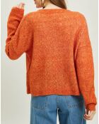 Gilet en Mohair & Laine mélangée Vahina abricot