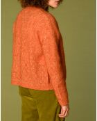 Gilet en Mohair & Laine mélangée Vahina abricot