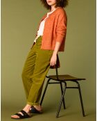 Gilet en Mohair & Laine mélangée Vahina abricot