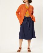 Gilet en Mohair & Laine mélangée Vahina abricot
