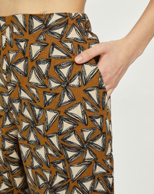 Pantalon 100% Lin Clark bergamote