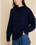 Pull en Laine & Mohair Florane marine