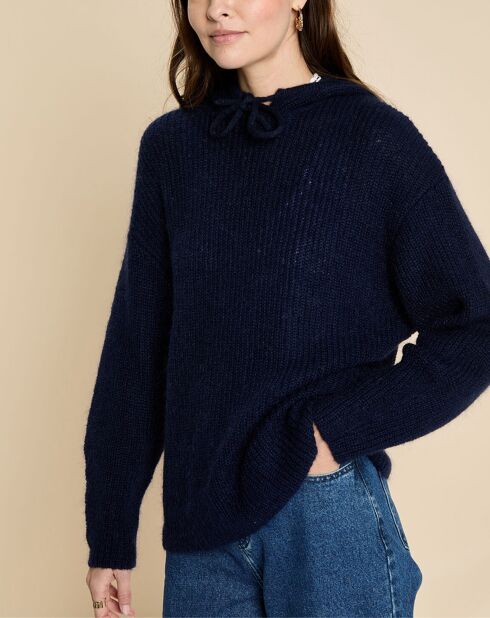 Pull en Laine & Mohair Florane marine