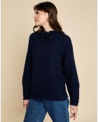 Pull en Laine & Mohair Florane marine