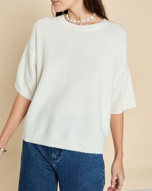 Pull en Laine & Alpaga Fauve écru
