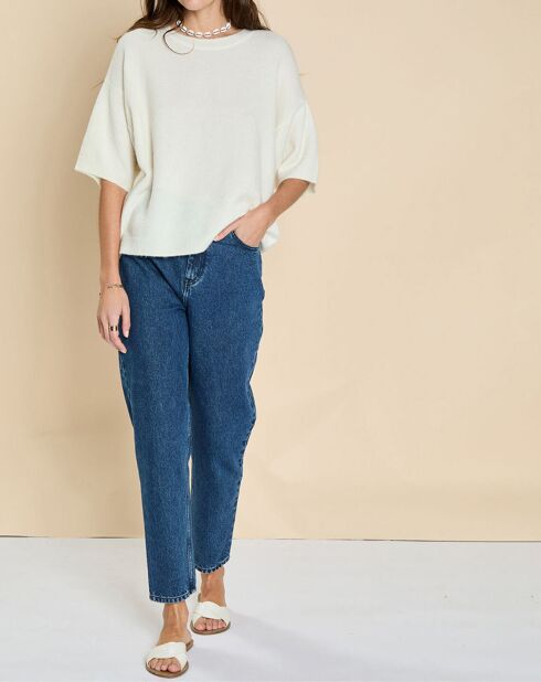 Pull en Laine & Alpaga Fauve écru