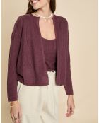 Gilet en Lin & Coton Filipa raisin