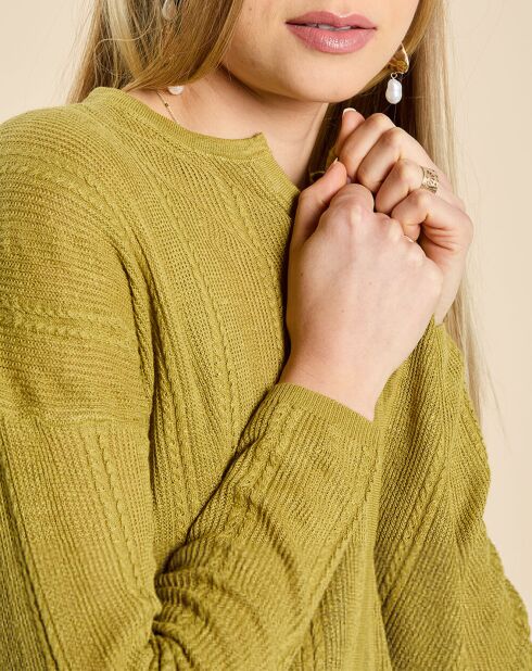 Gilet en Lin & Coton Filipa tilleul