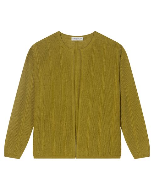 Gilet en Lin & Coton Filipa tilleul