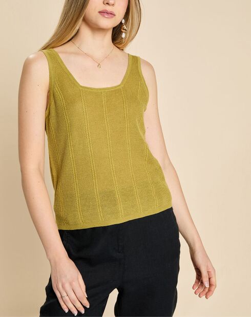 Top en Lin & Coton Filipo tilleul