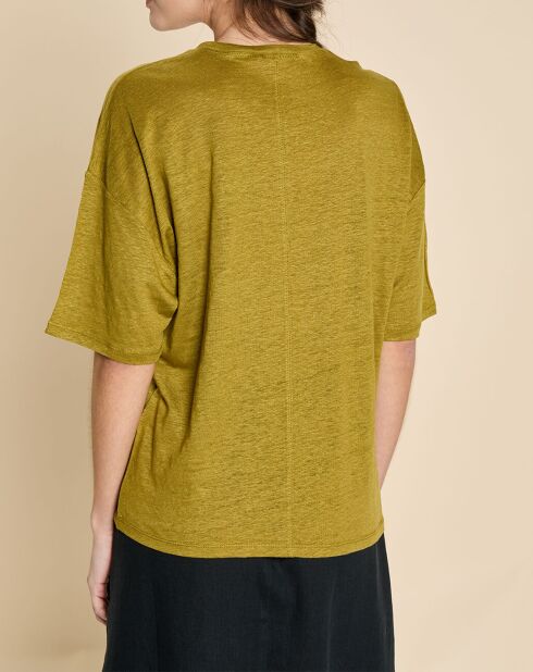 T-Shirt 100% Lin Idaline tilleul