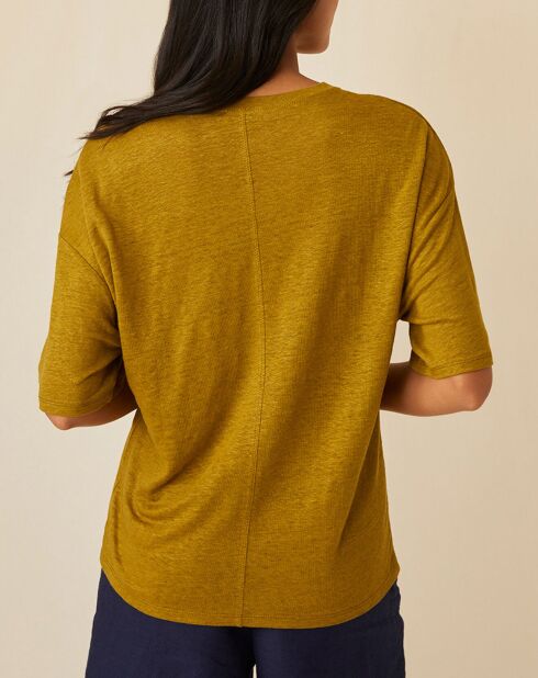T-Shirt 100% Lin Idaline tilleul