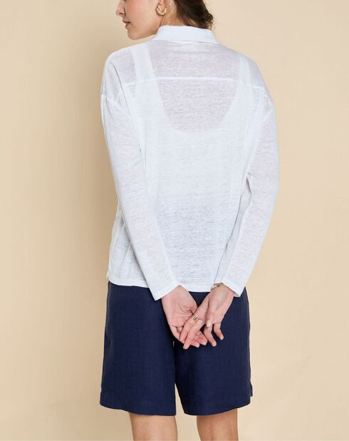 T-Shirt 100% Lin Idanelle blanc