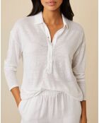 T-Shirt 100% Lin Idanelle blanc