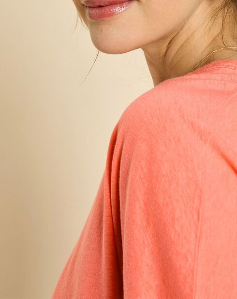 T-Shirt en Coton & Lin Iann fraise