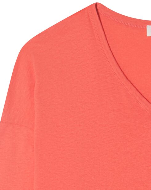 T-Shirt en Coton & Lin Iann fraise