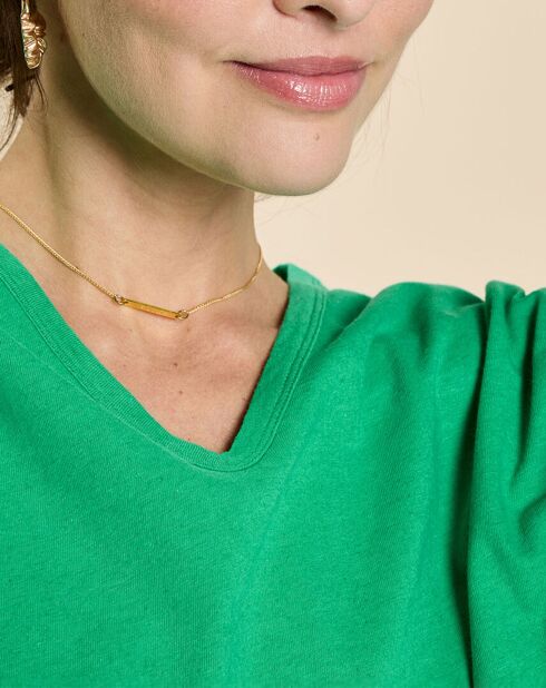 T-Shirt en Coton & Lin Iann menthe