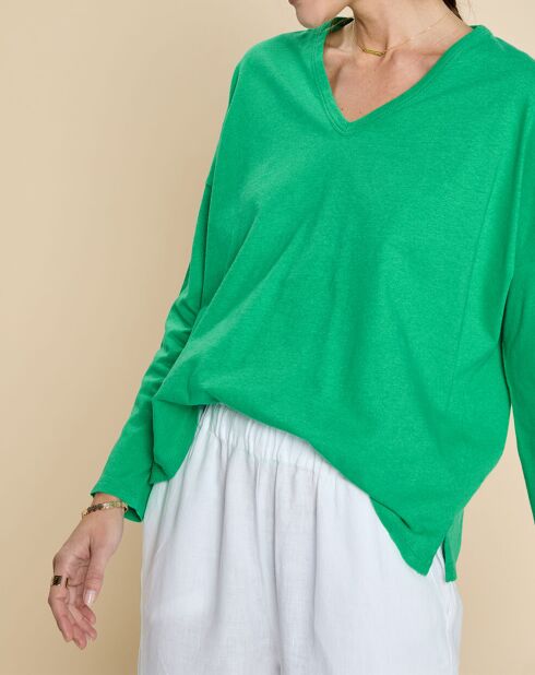 T-Shirt en Coton & Lin Iann menthe