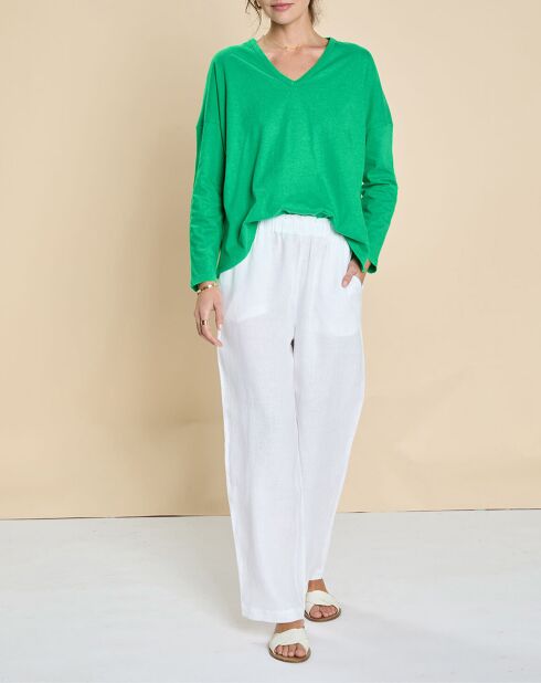 T-Shirt en Coton & Lin Iann menthe