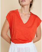 T-Shirt Iris vermillon